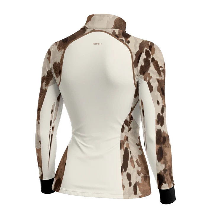 Camisa Feminina BRK Cow Print Off White com Proteção Solar UV50+   